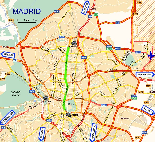 Plan von Madrid - Plan of Madrid - Plan de Madrid