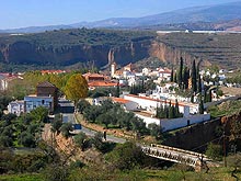 View over a small Andalusian Alpujarras village between the Sierra Nevada and the Mediterranean