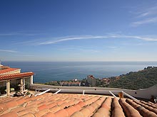 Panoramic view over the Mediterranean from the east of the Montgo mountain in Denia