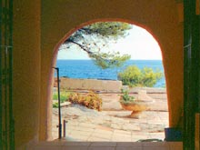 View over the Mediterranean from an old house in Benissa, Costa Blanca in Spain