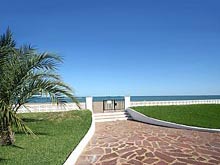 The deserted (in winter) Las Marinas sandy beach in Denia, the Costa Blanca