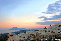 Sunset over the Sierra Helada between Calpe and Benidorm, Costa Blanca