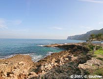 The Las Rotas beach in Denia, Costa Blanca